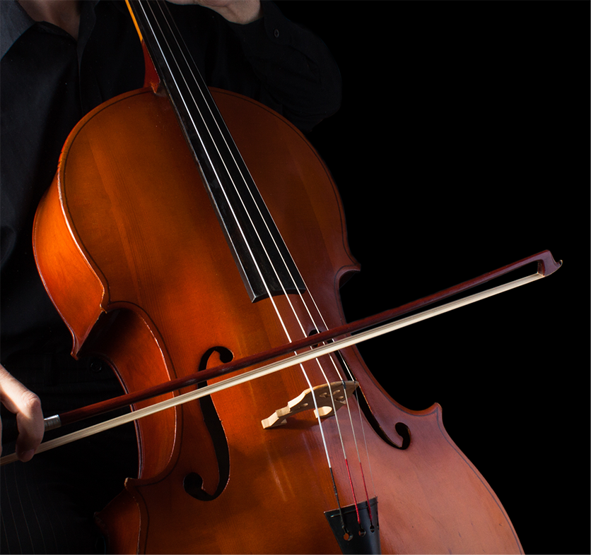 Person playing the cello